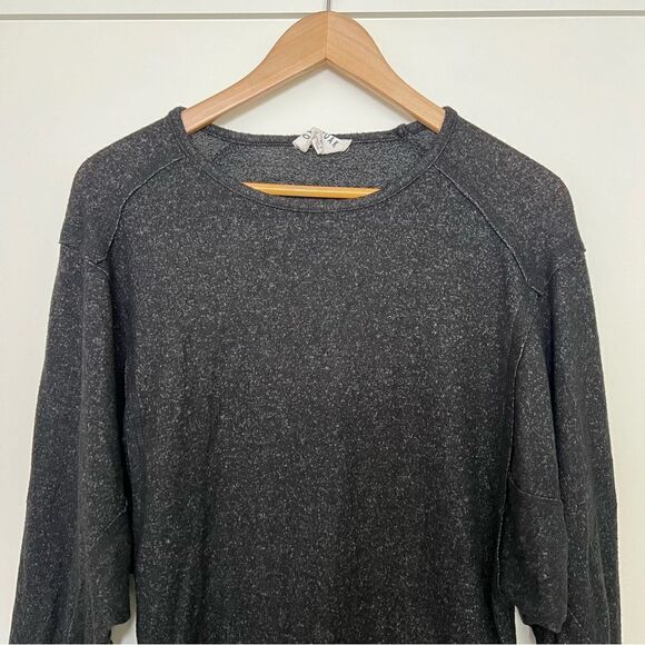 Olive & Oak Top Womens Size XS Gray Dolman Long Sleeve Visible Seams Boat Neck - Picture 2 of 12